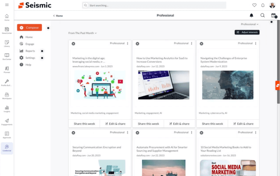 14. Seismic: Good for Enterprise Content and DSR at Scale