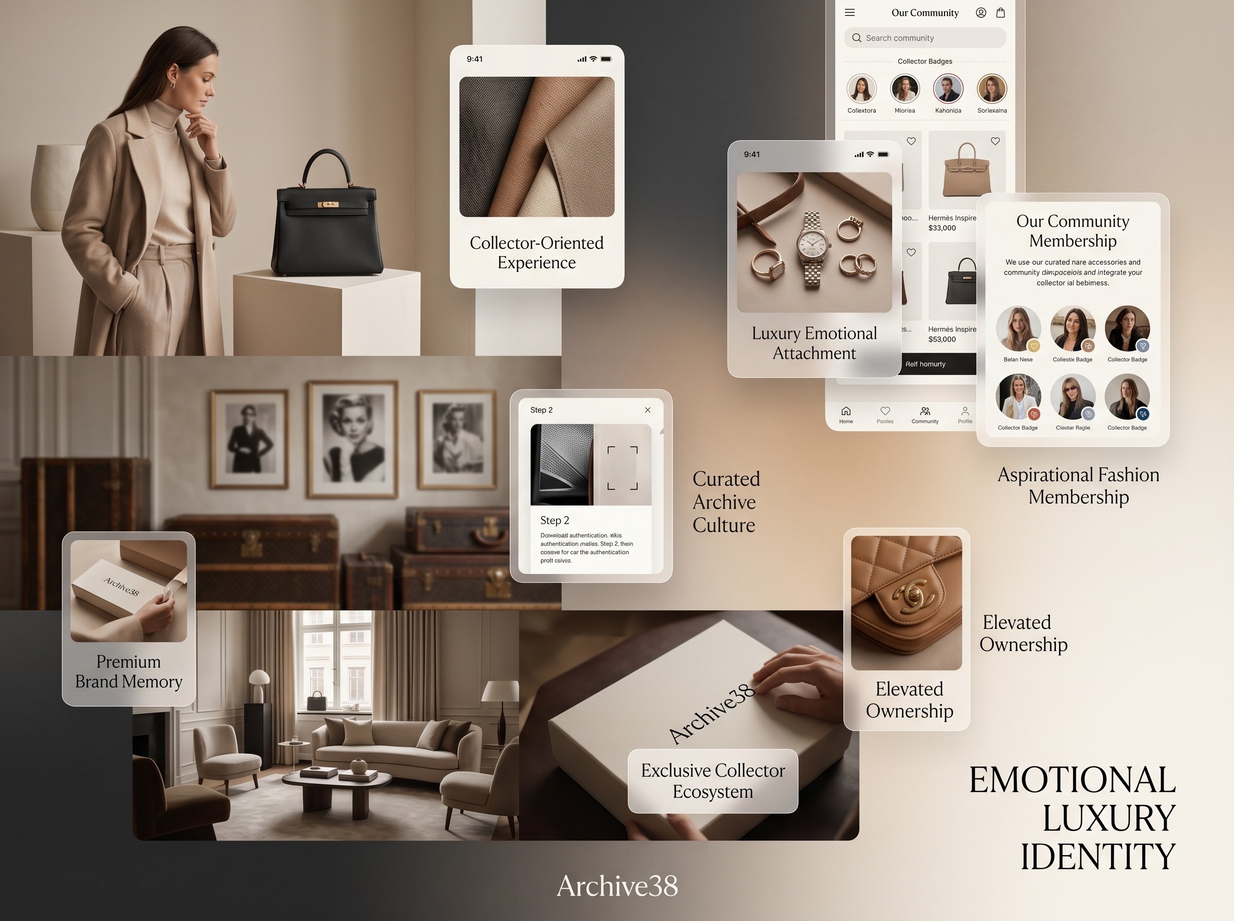 Editorial Ecommerce Design für eine Luxury Resale Plattform mit Fokus auf Exklusivität, Authentifizierung und collector-orientierter UX
