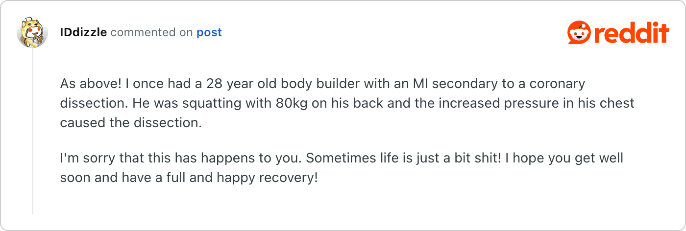 Post on Reddit