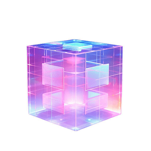 A multicolored cube