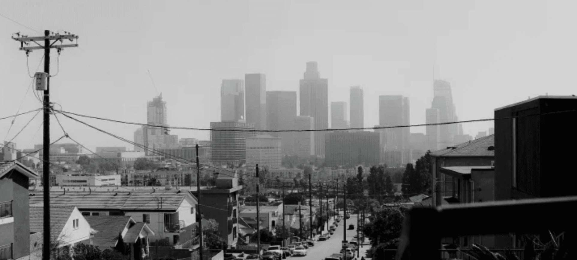 LA Cityscape on a misty morniing