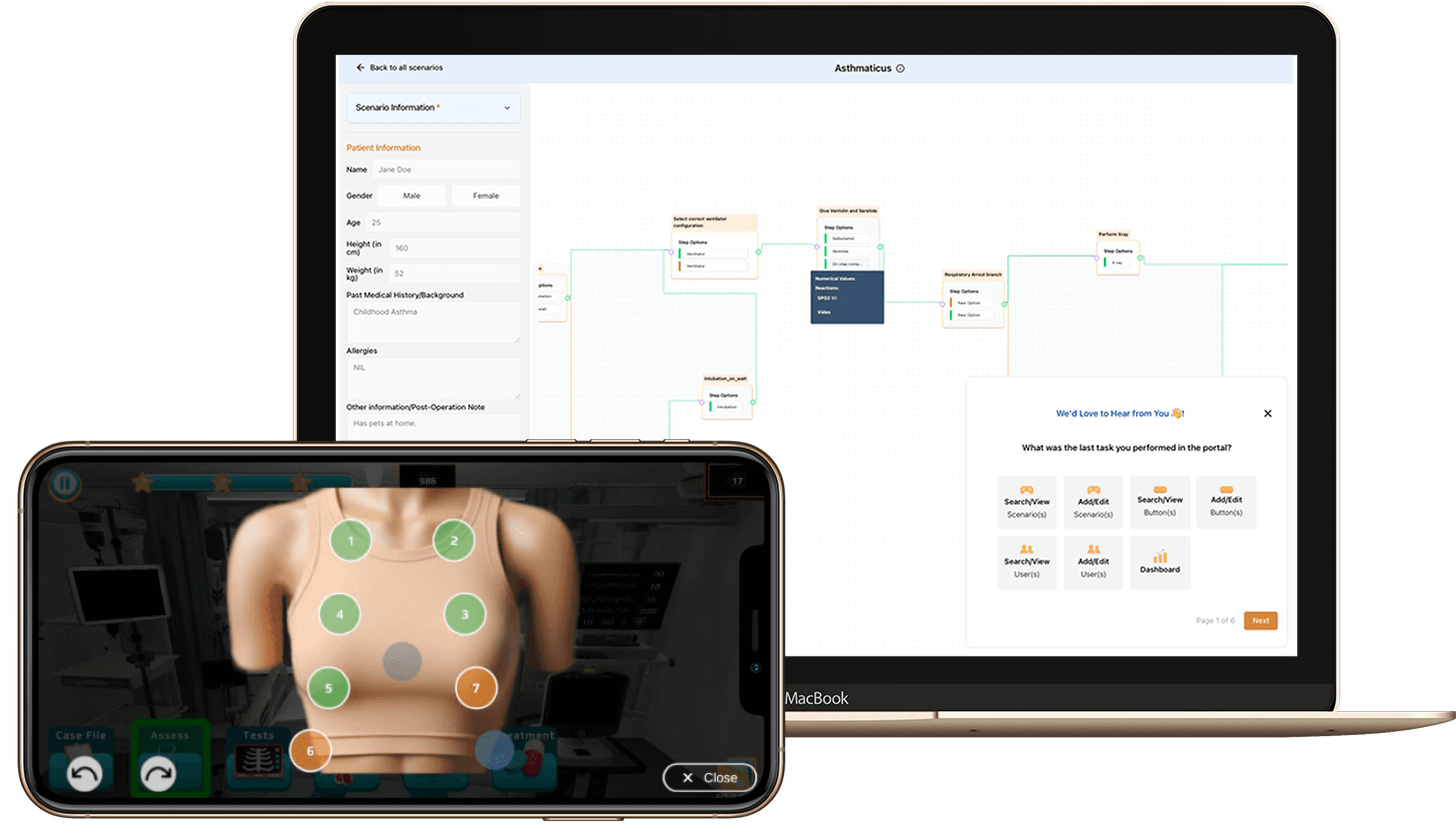 VR simulation screen recording