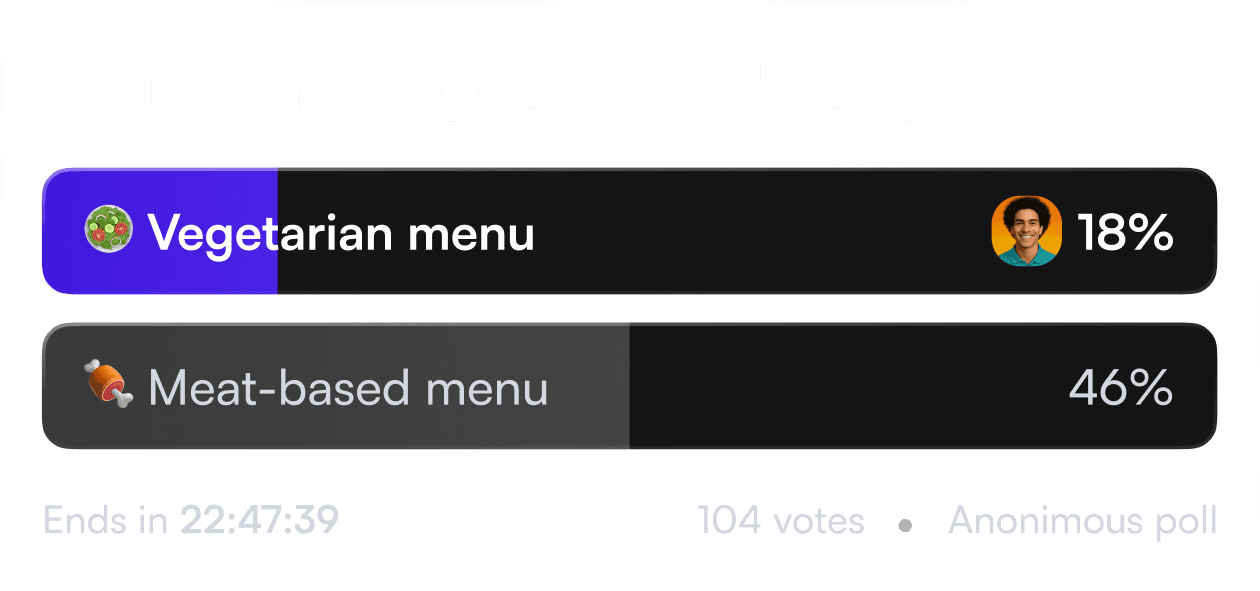 widget sonsaggio dell'app togevent