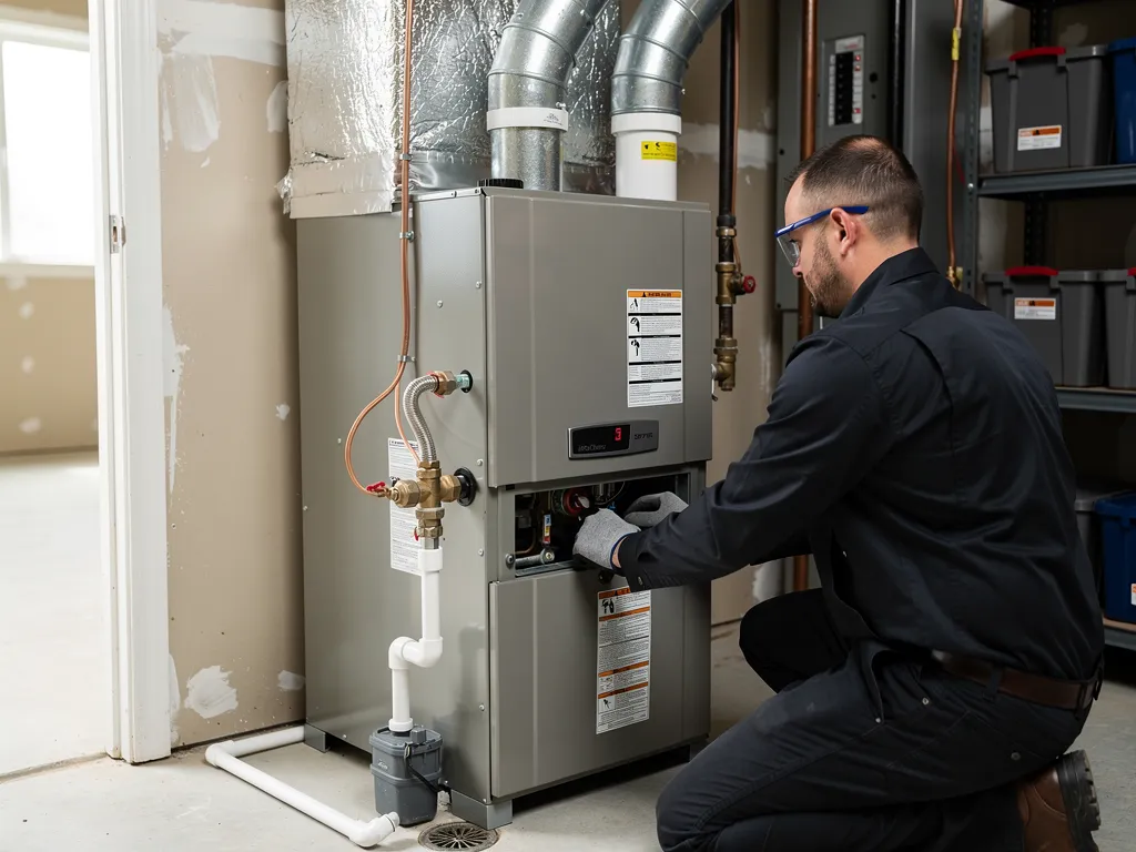 A frozen furnace often results from a blocked condensate drain or frozen exhaust pipe. These