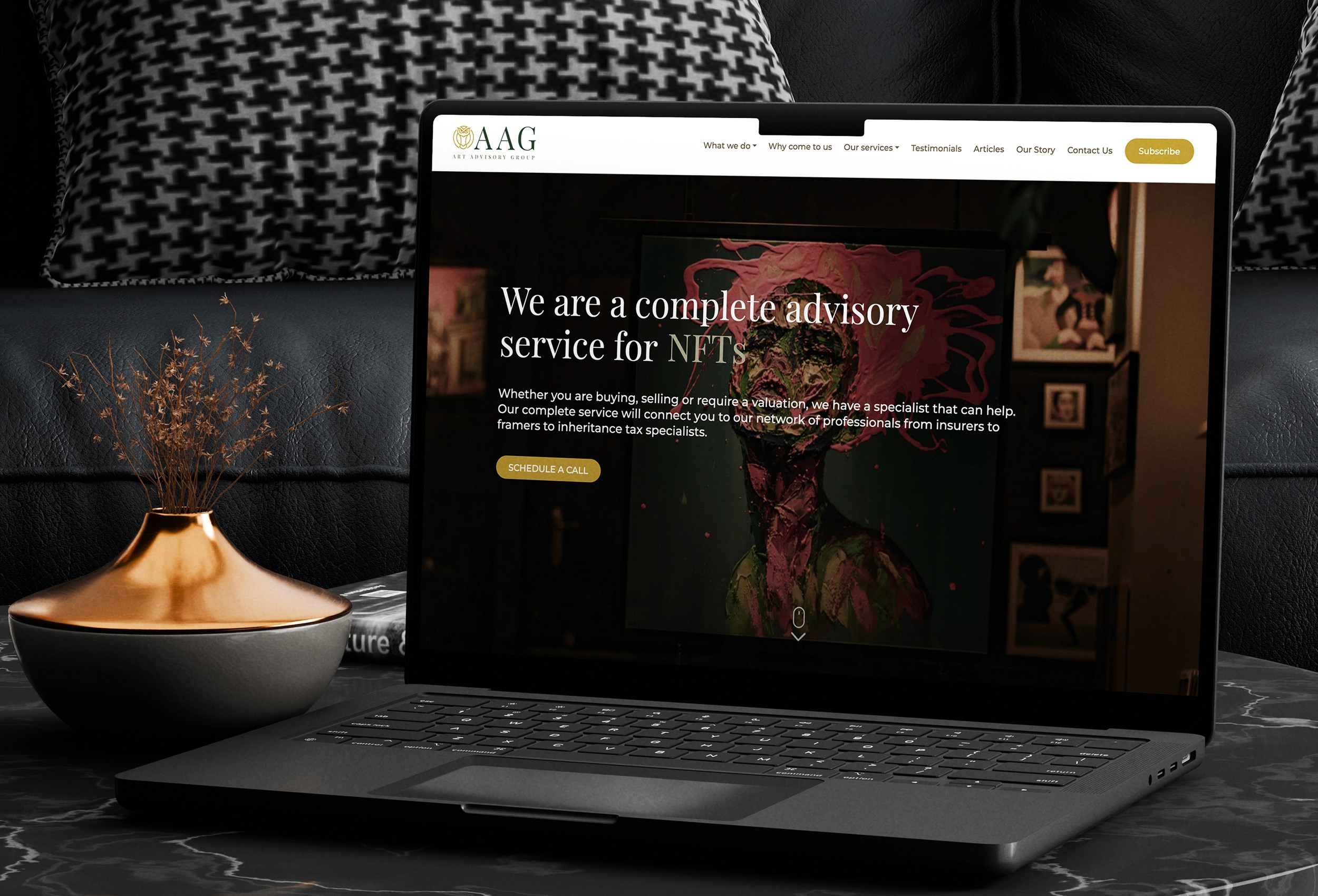 Art Advisory Group website design