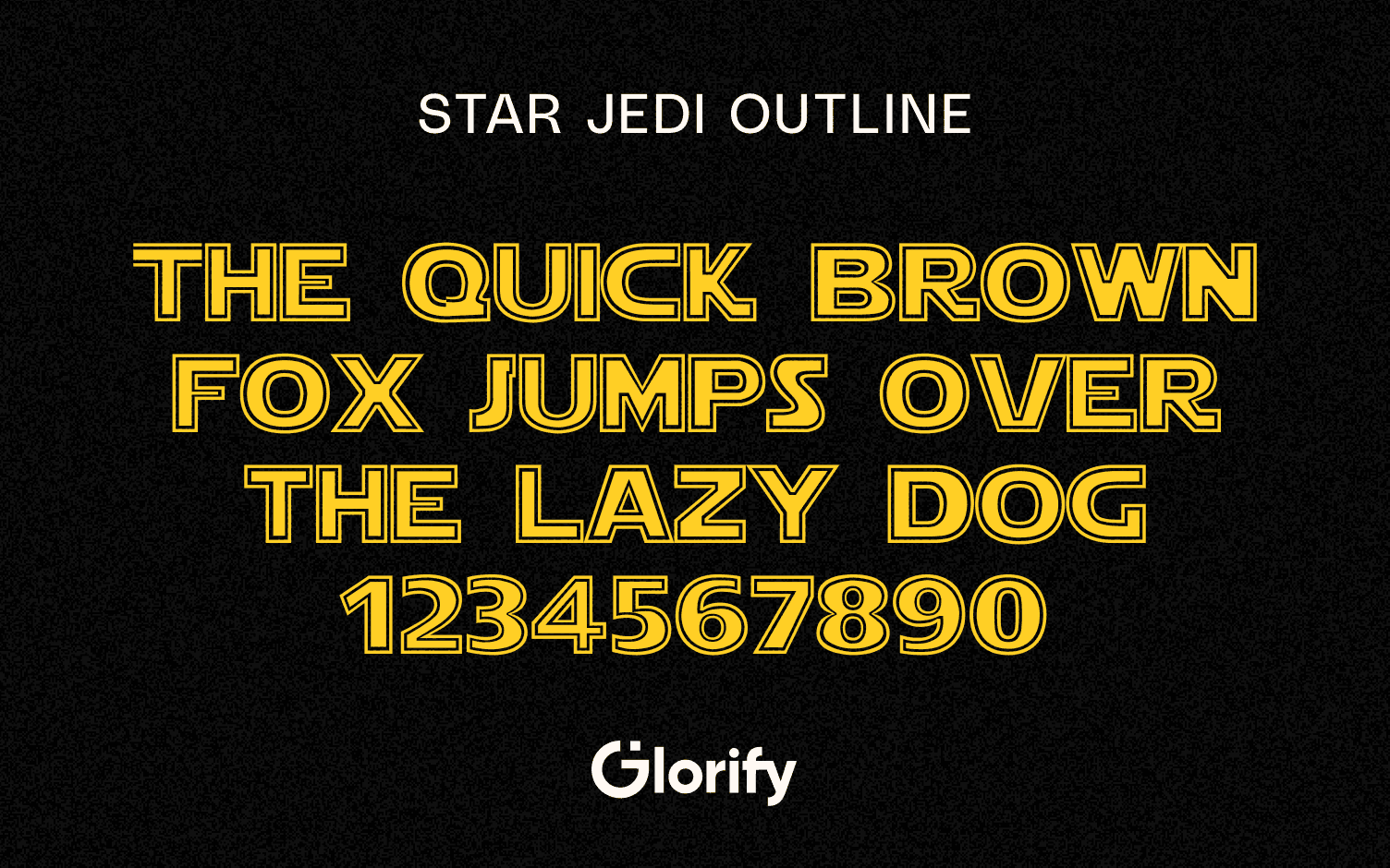 Star Jedi Outline font