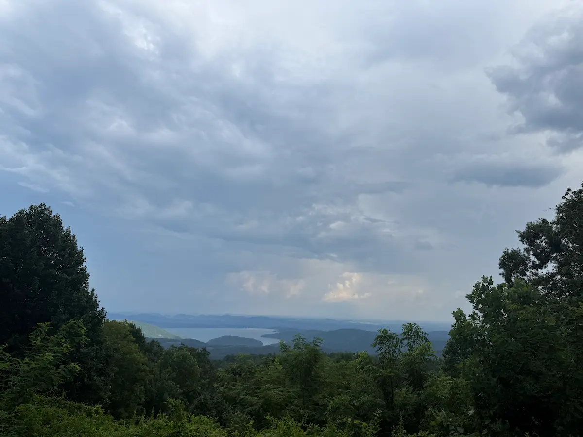Lake view from above