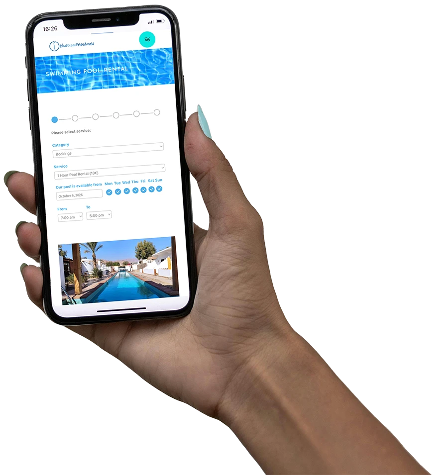 Online pool rental service