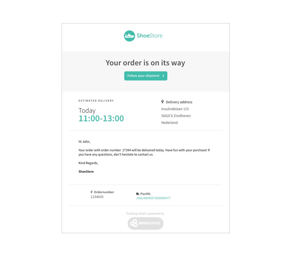 Persönliche Track & Trace Benachrichtigungen mit Sendcloud