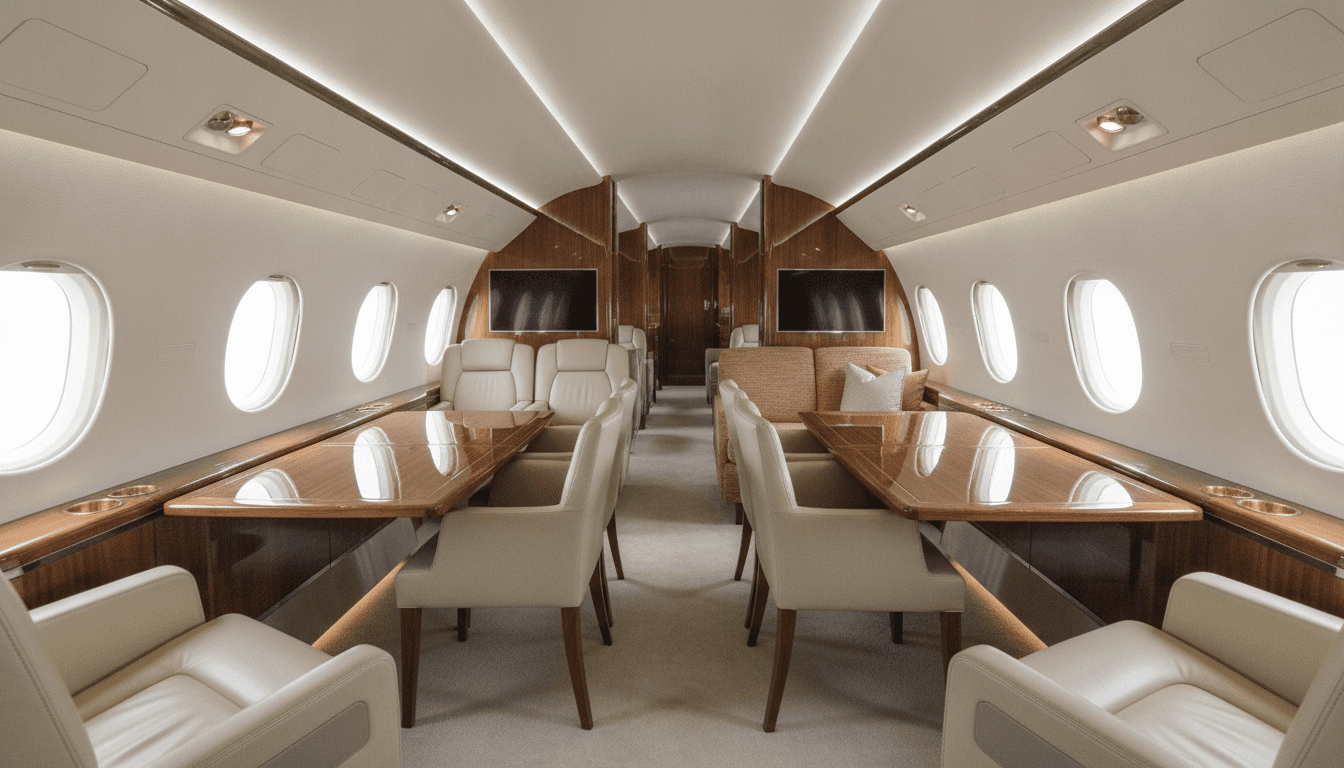 Gulfstream G700 cabin interior — the widest cabin in business aviation