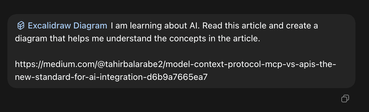 Excalidraw example prompt for research