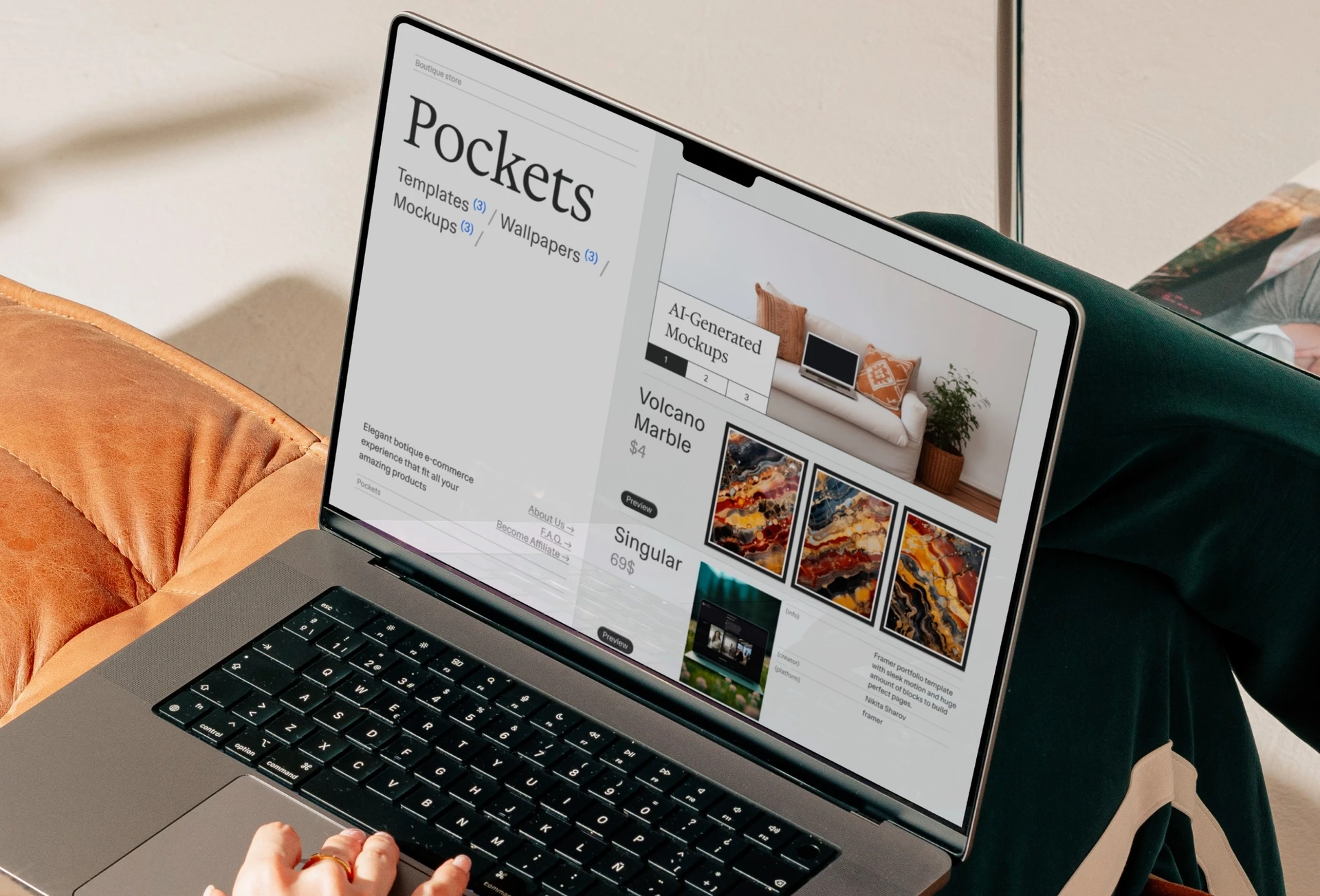 Pockets framer template