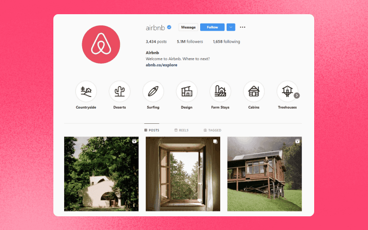 Airbnb instagram