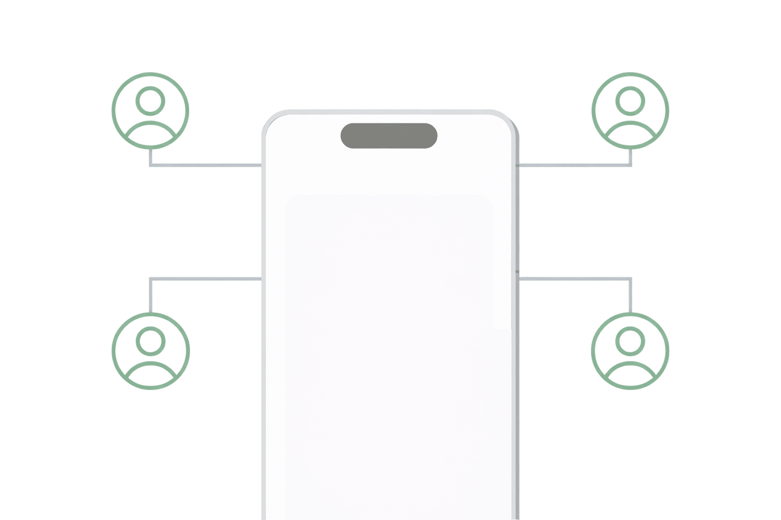 mobile illustraion and users connected to show scalalble across teams