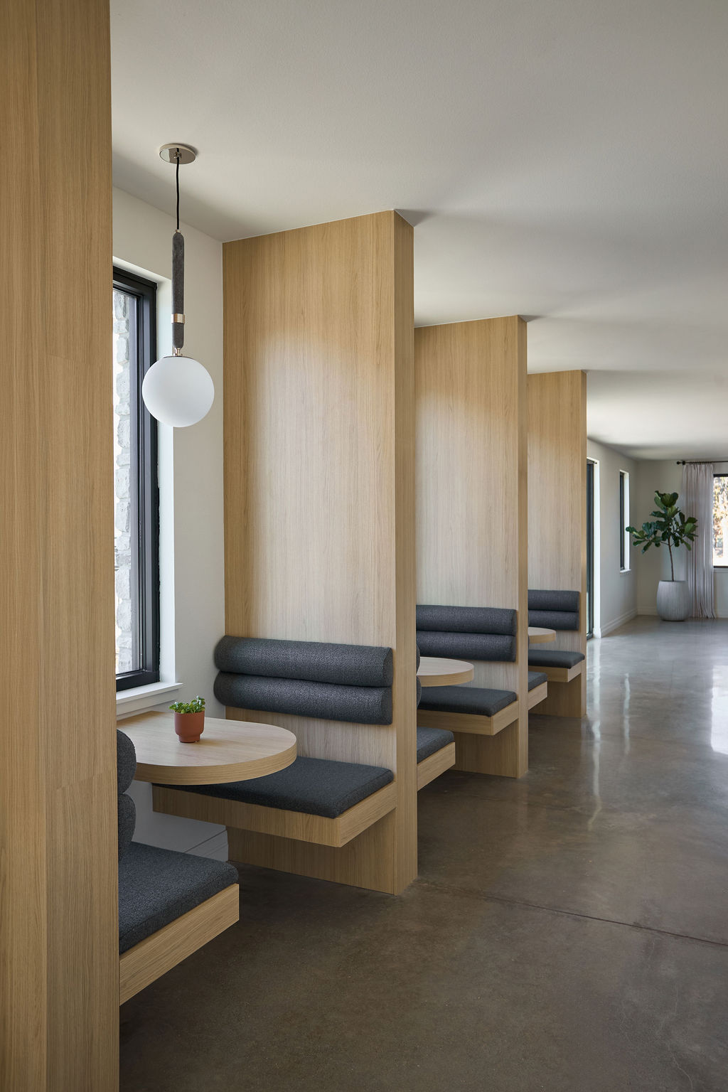 Living room with view of balcony