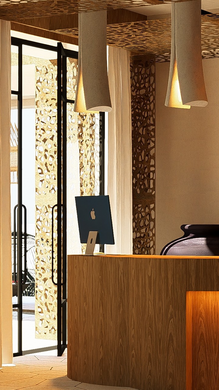 Conception d’un spa et resort haut de gamme, architecture d’intérieur dédiée au bien-être.