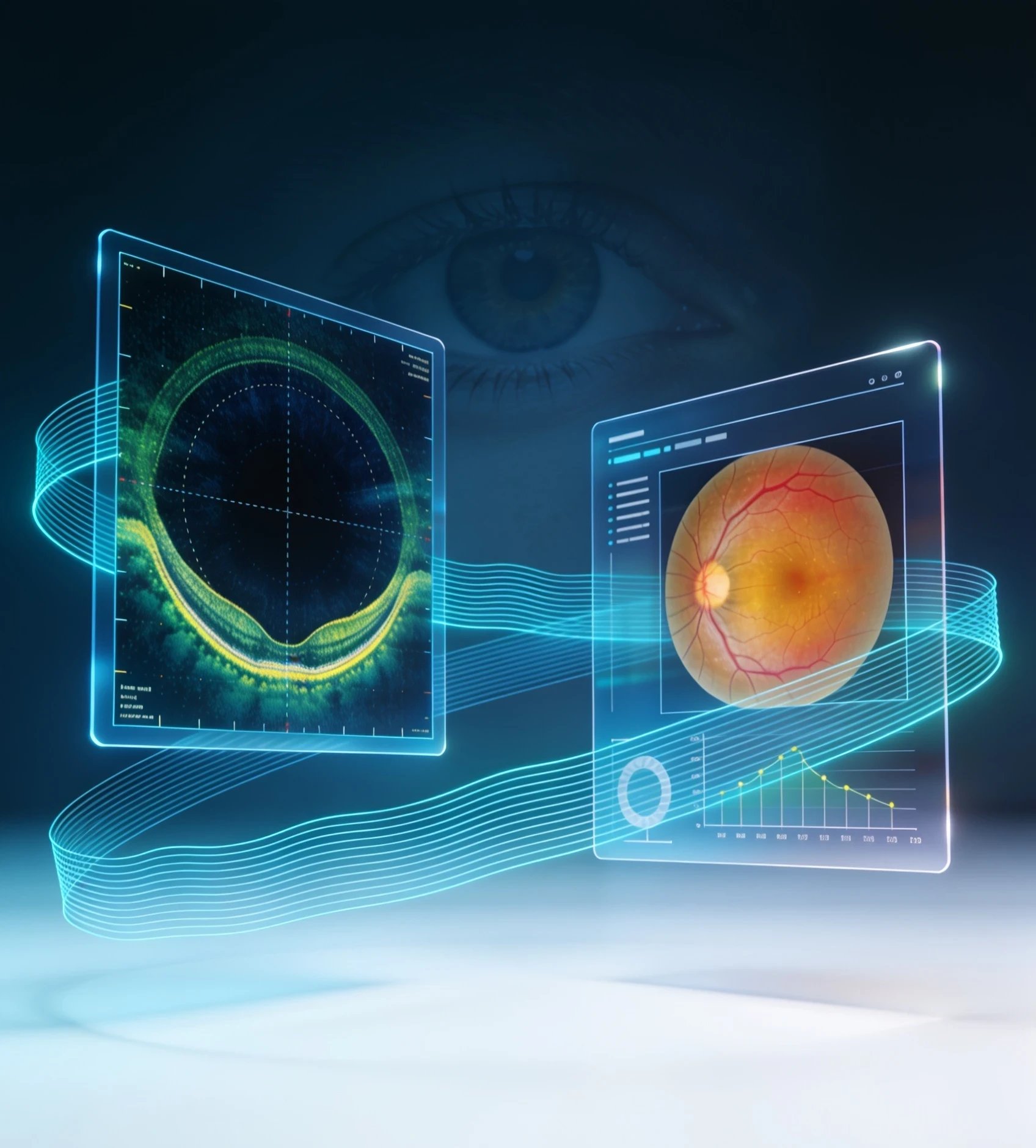 Imagem visual do Glaucoma Learning Experience 3.0 com foco em formação médica especializada