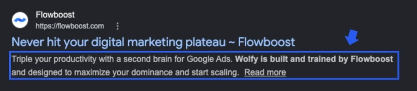 meta description example