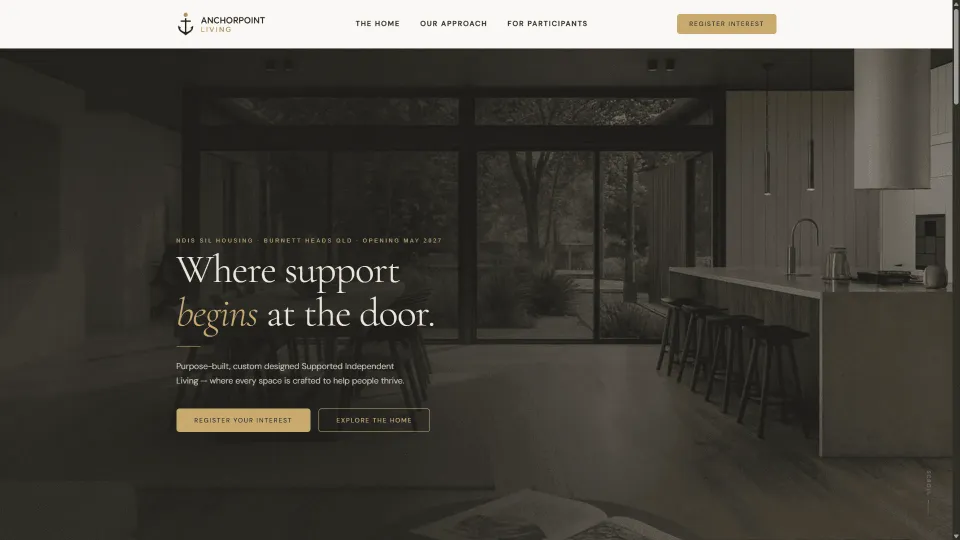AnchorPoint Living hero section
