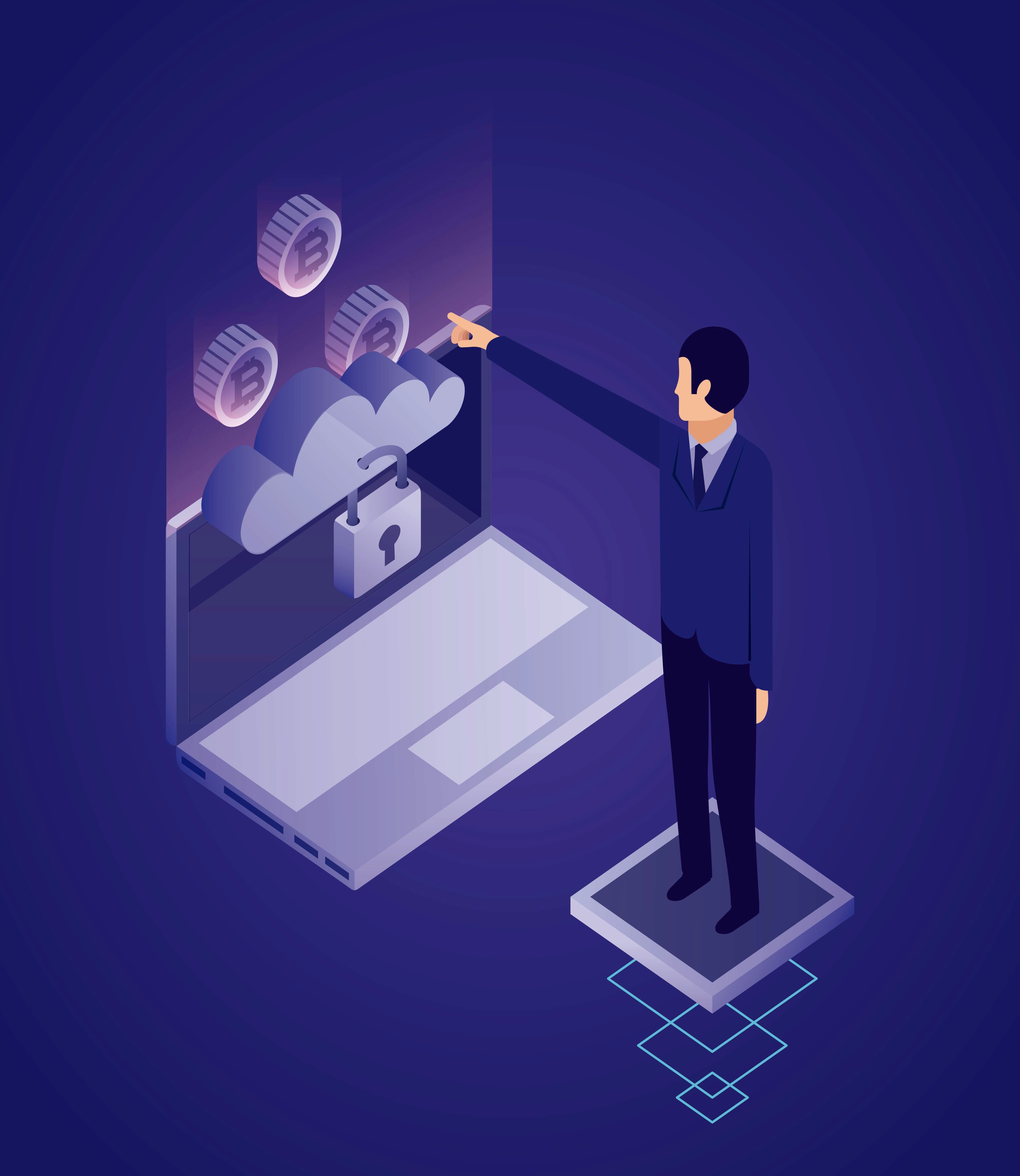 Illustration representing AWS cloud security