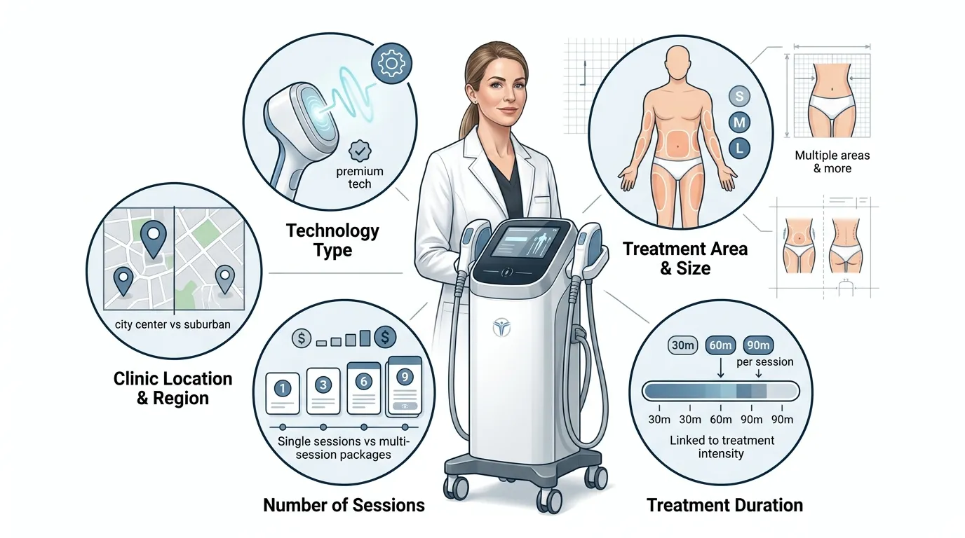 Factors affecting non-surgical body sculpting treatment costs