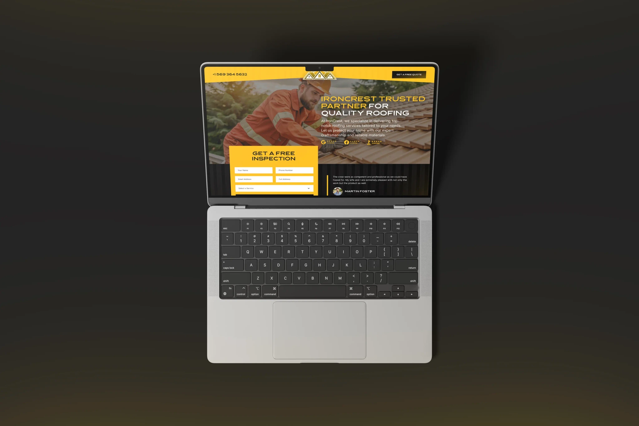 Roofing Company Website Design