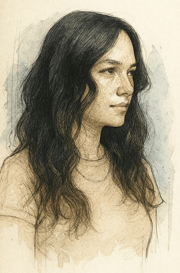 Close-up portrait of a person