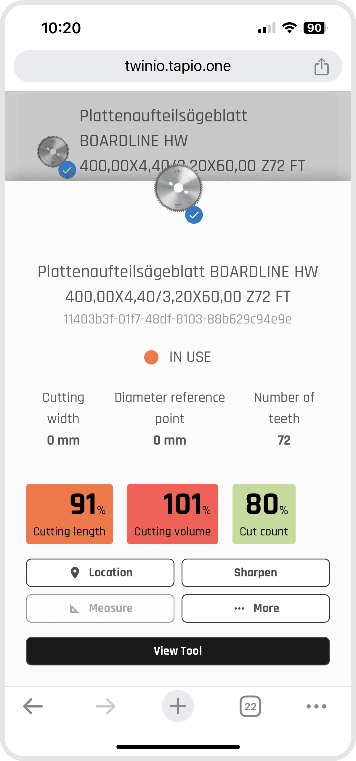 Screenshot from twinio Mobile