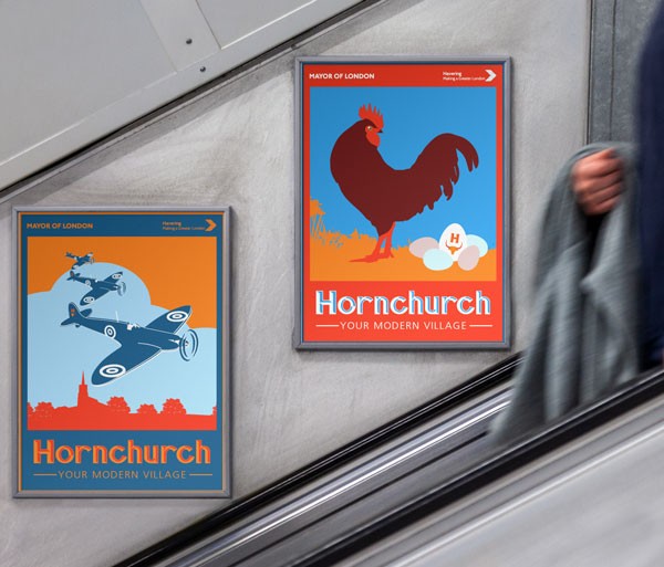 Two posters for Hornchurch brand