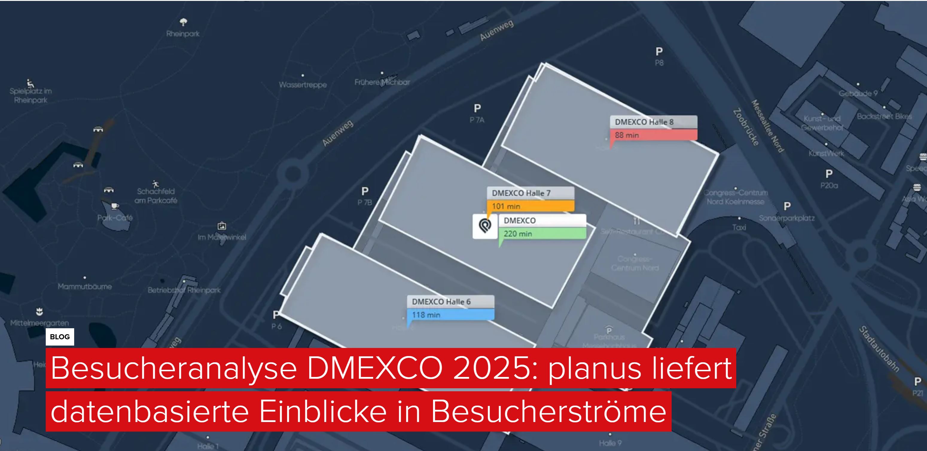 Besucheranalyse DMEXCO 2025 Karte mit datengestützten Einblicken in Besucherströme.