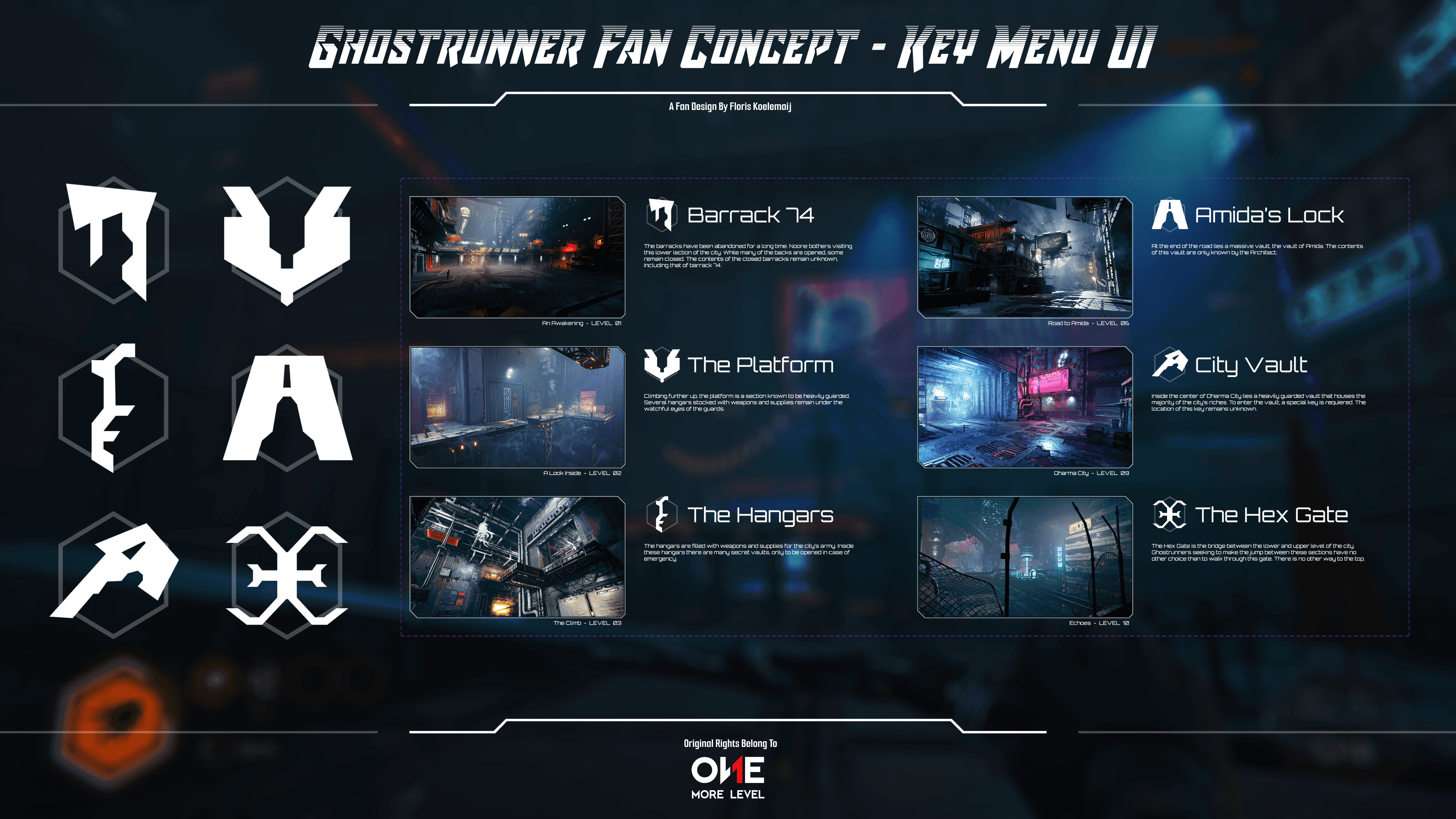Ghostrunner Fan Concept key menu UI cover image