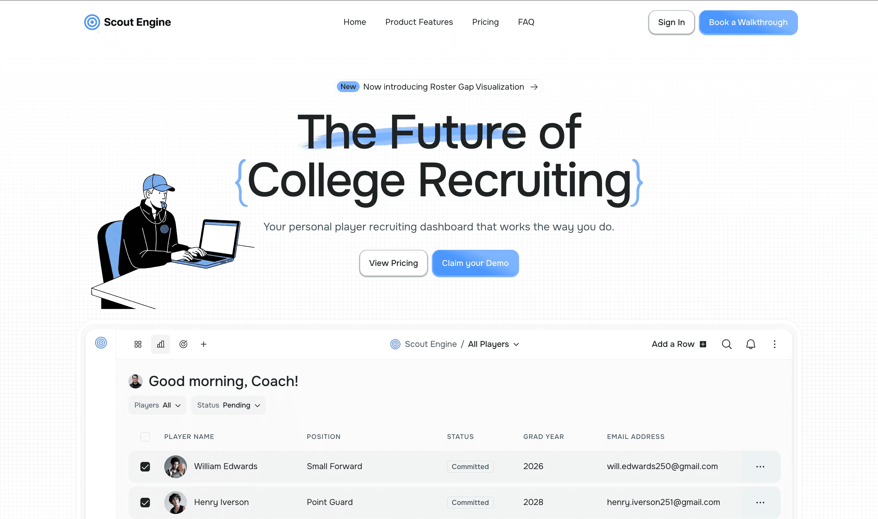 Website Hero Section design basketball startup