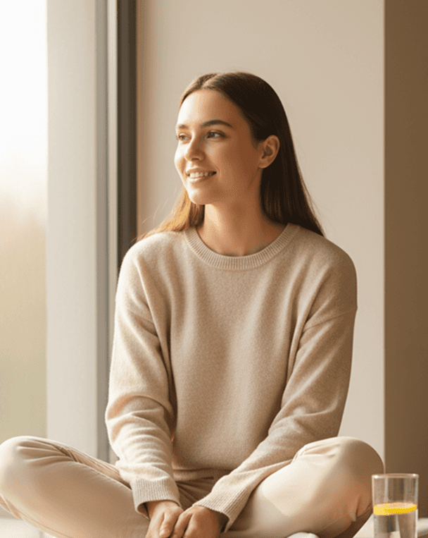 Person smiling confidently