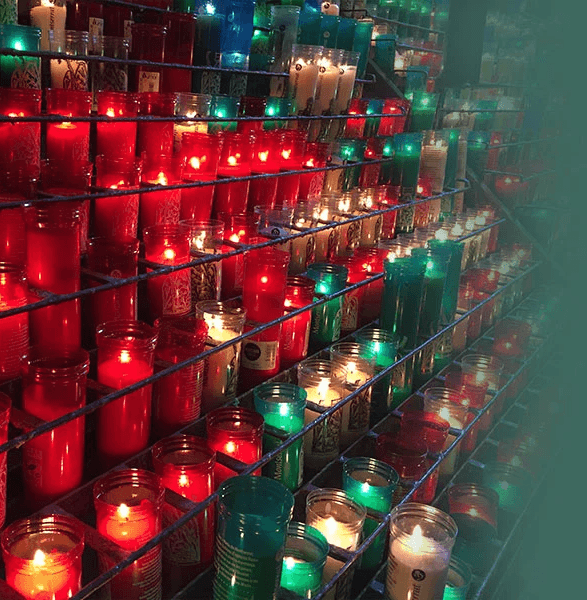 Babies feet and cross