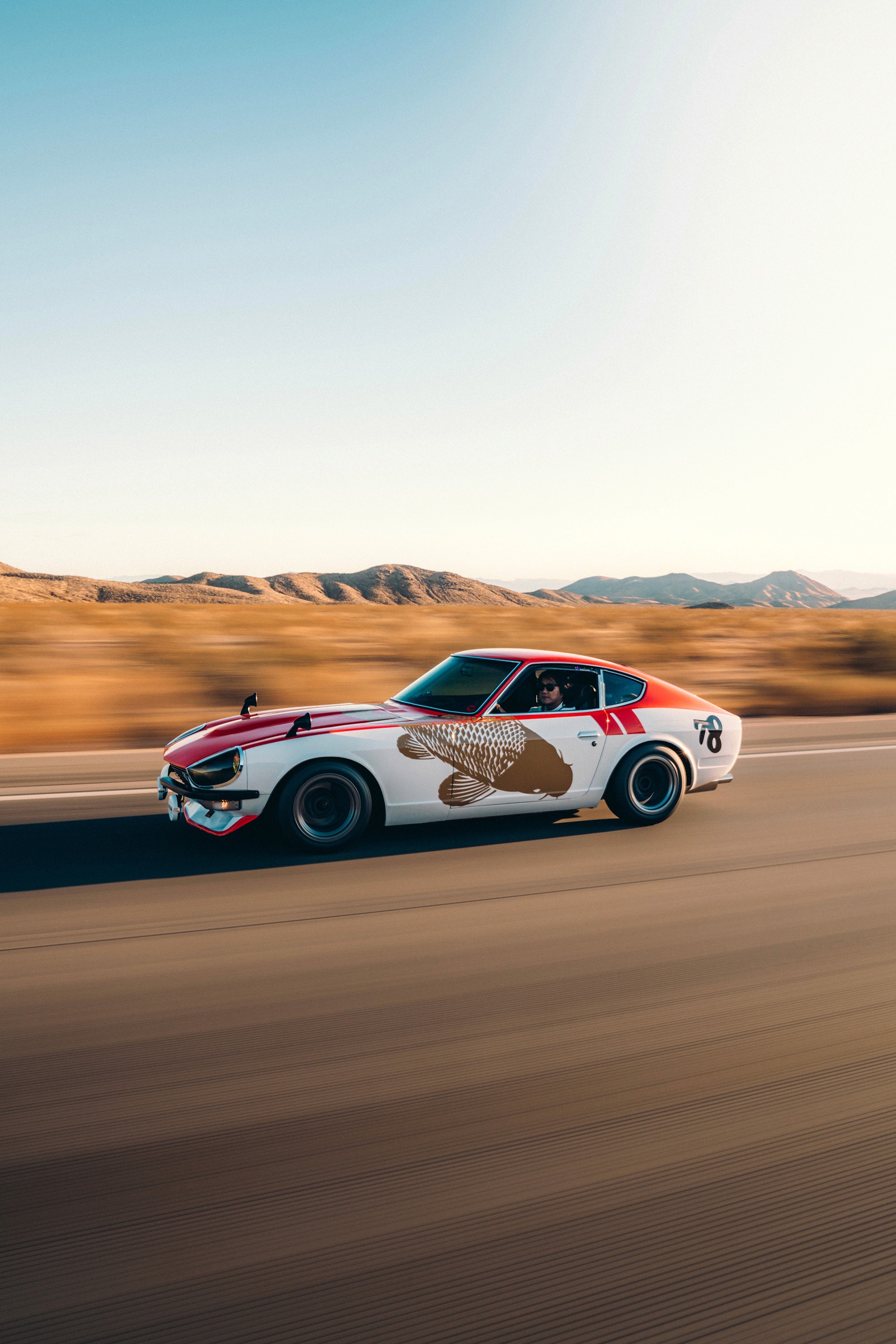 INOZETEK Sung KangStudent Driver Sunset Orange Datsun 240z