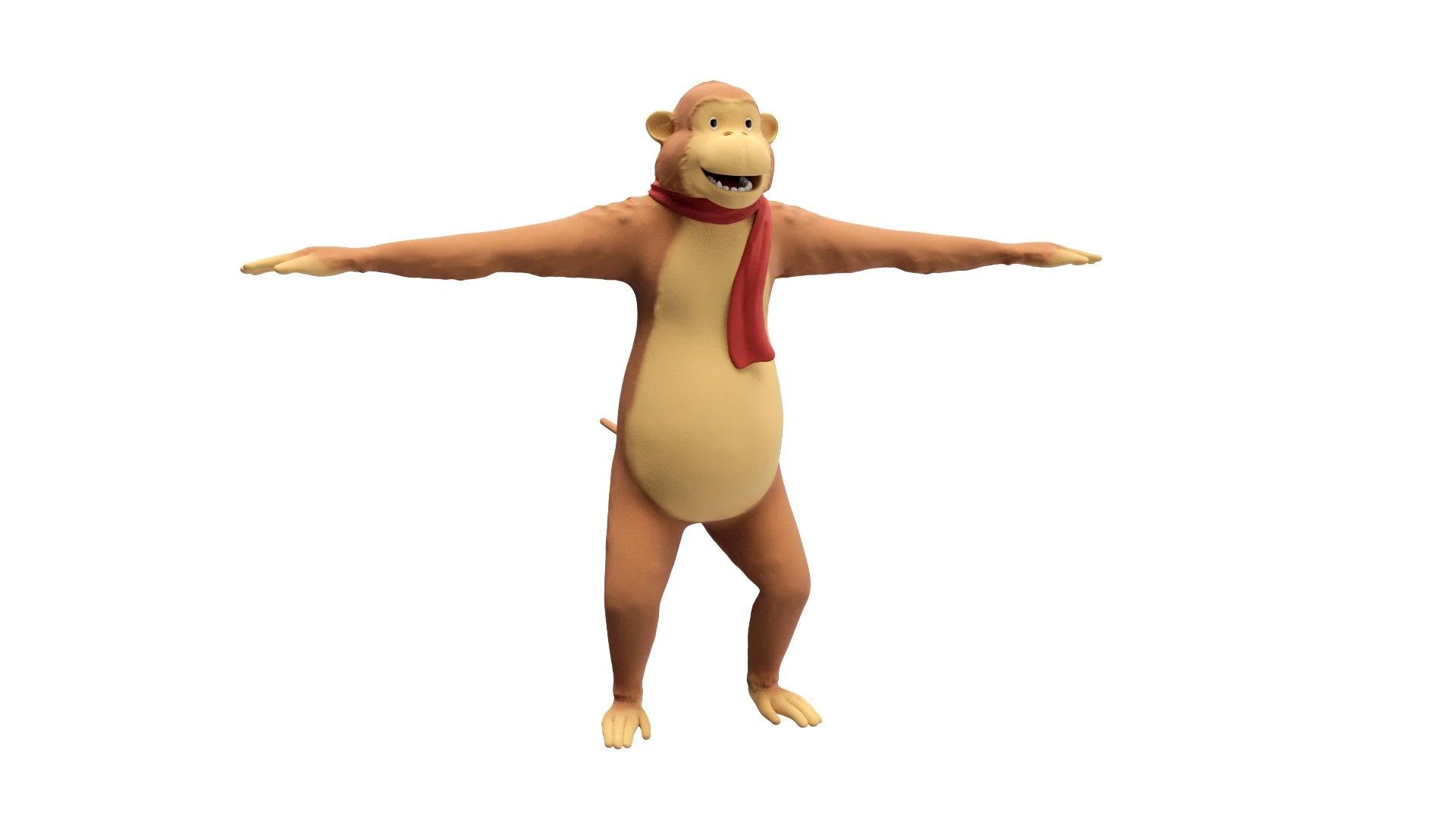 First 3D Model of the adult monkey in T-Pose
