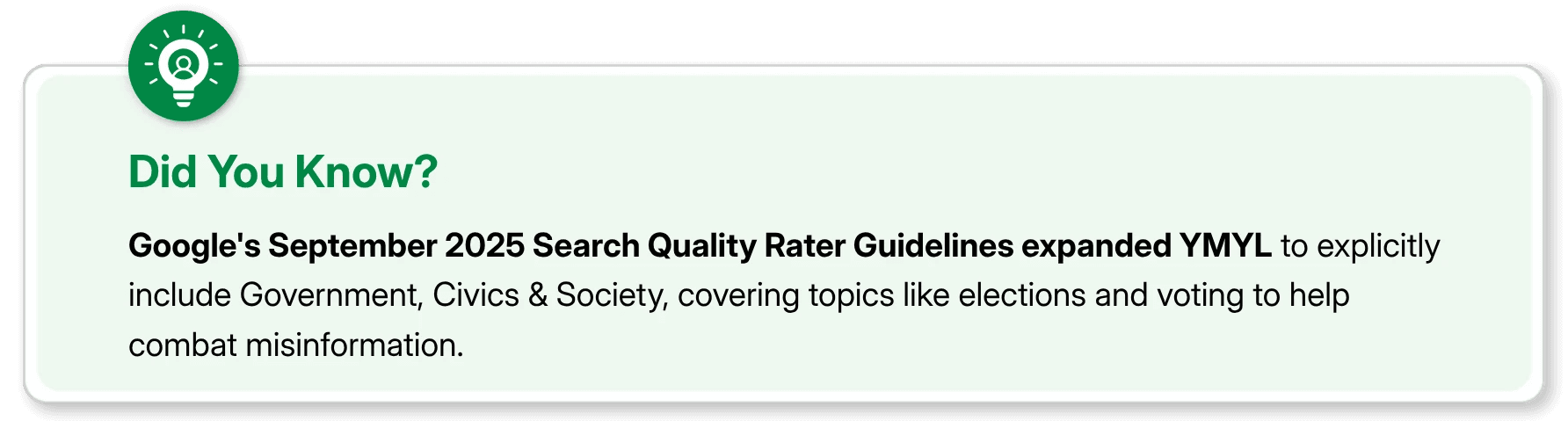 Google expands YMYL guidelines to include government and civic topics