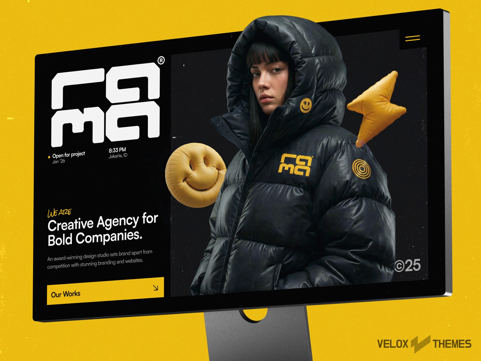 Rama Creative Agency Framer template hero