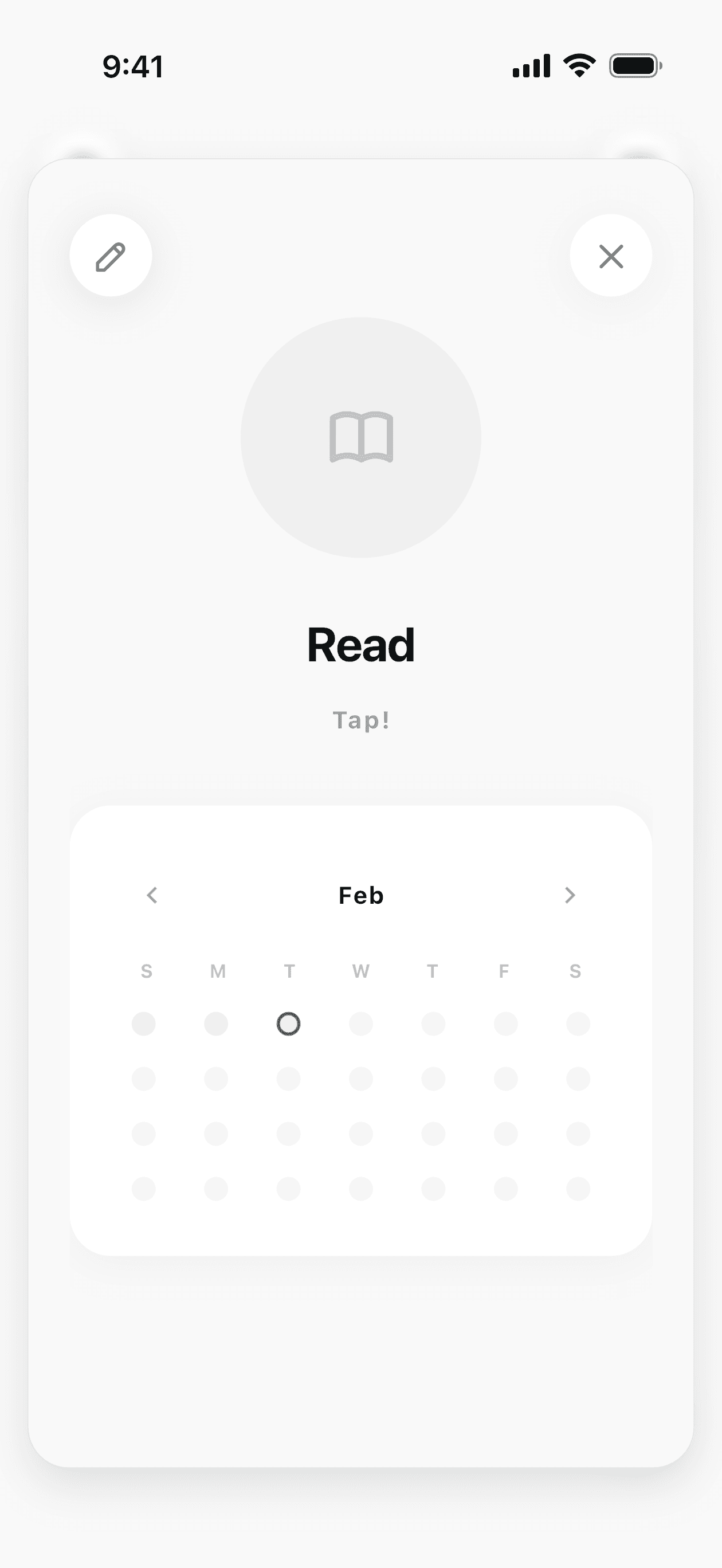 Min Habit habit page