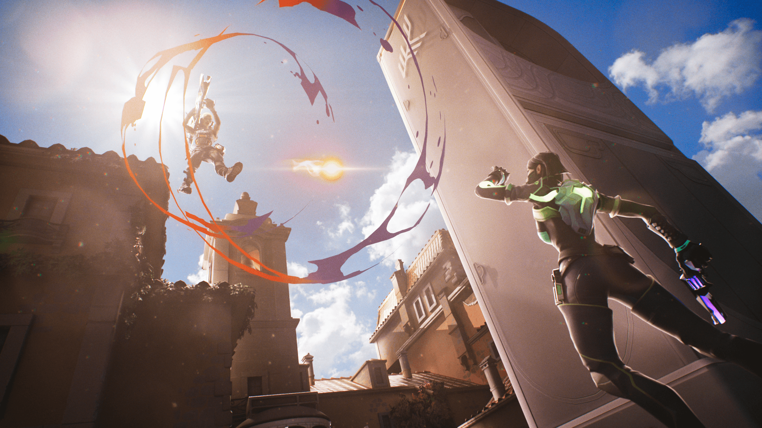 A close-up of a hand wearing multiple decorative rings against a blue background.