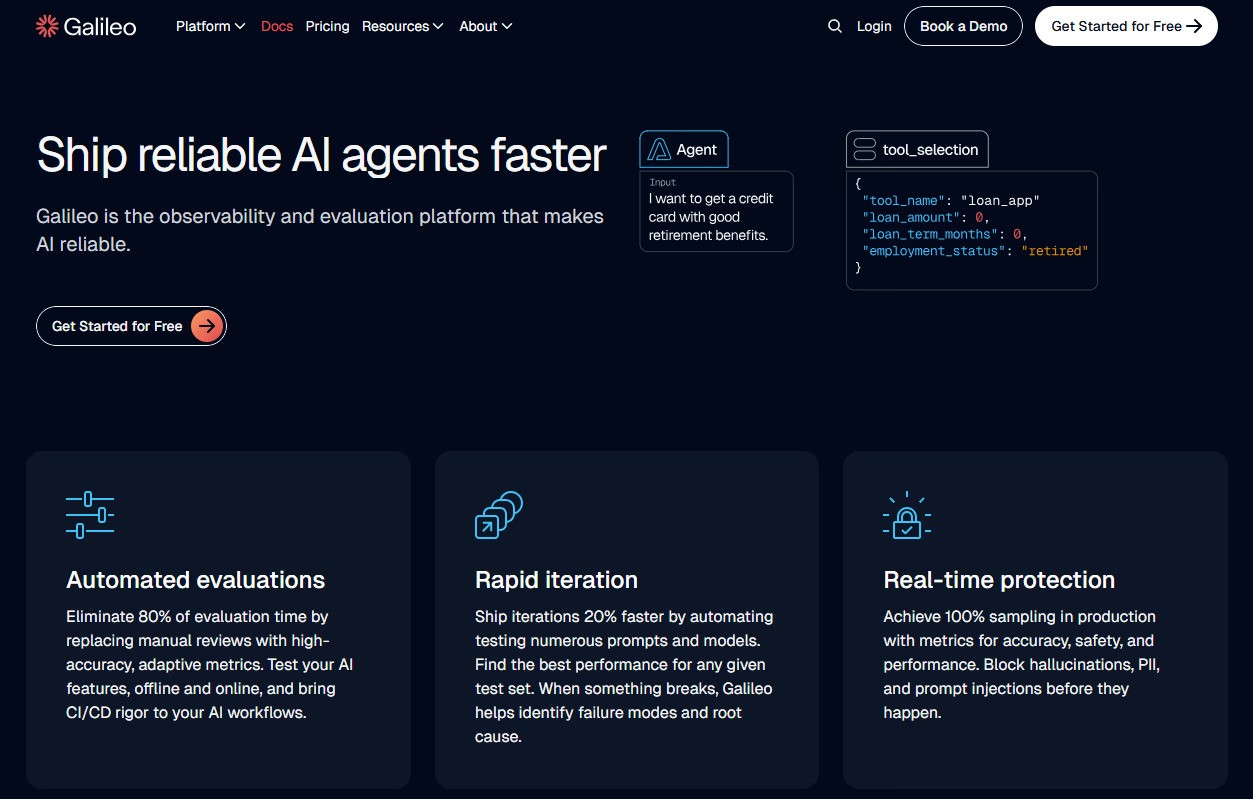 Galileo AI Dashboard