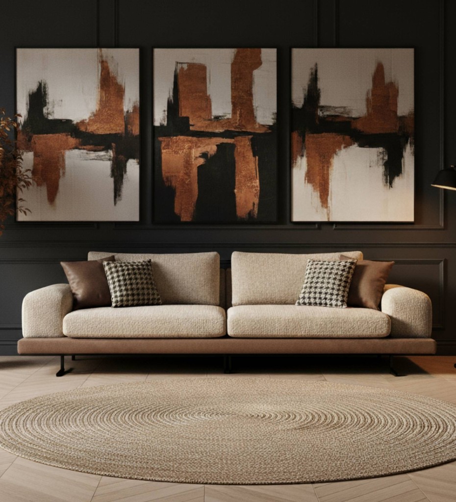 Luxury contemporary cane sofa with teal upholstery and wooden frame