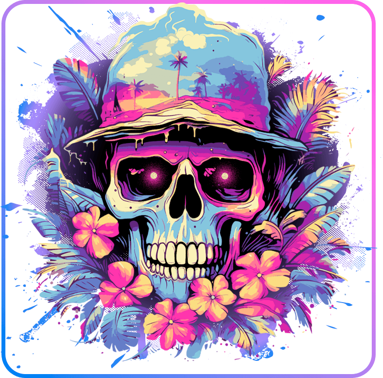 skull beach design