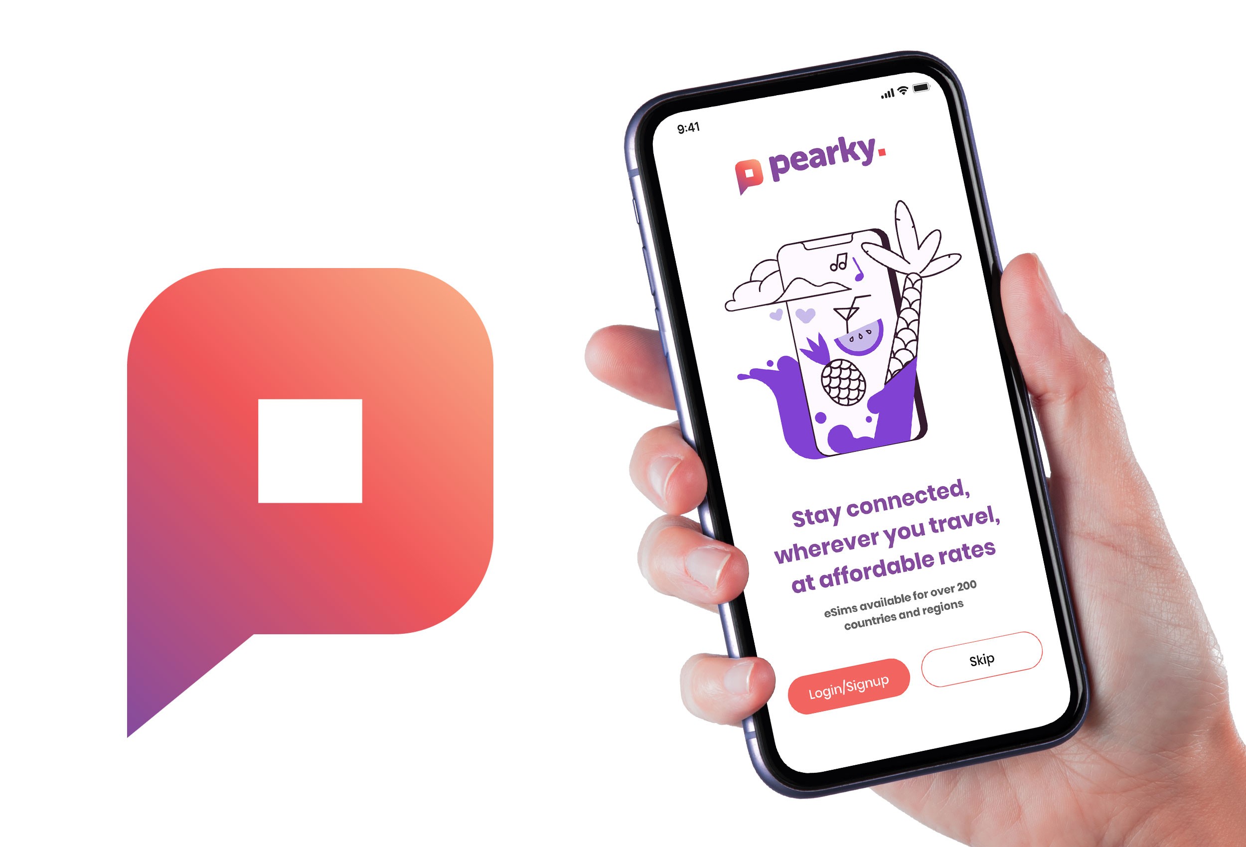 Pearky Logo Design for Digital SIM company