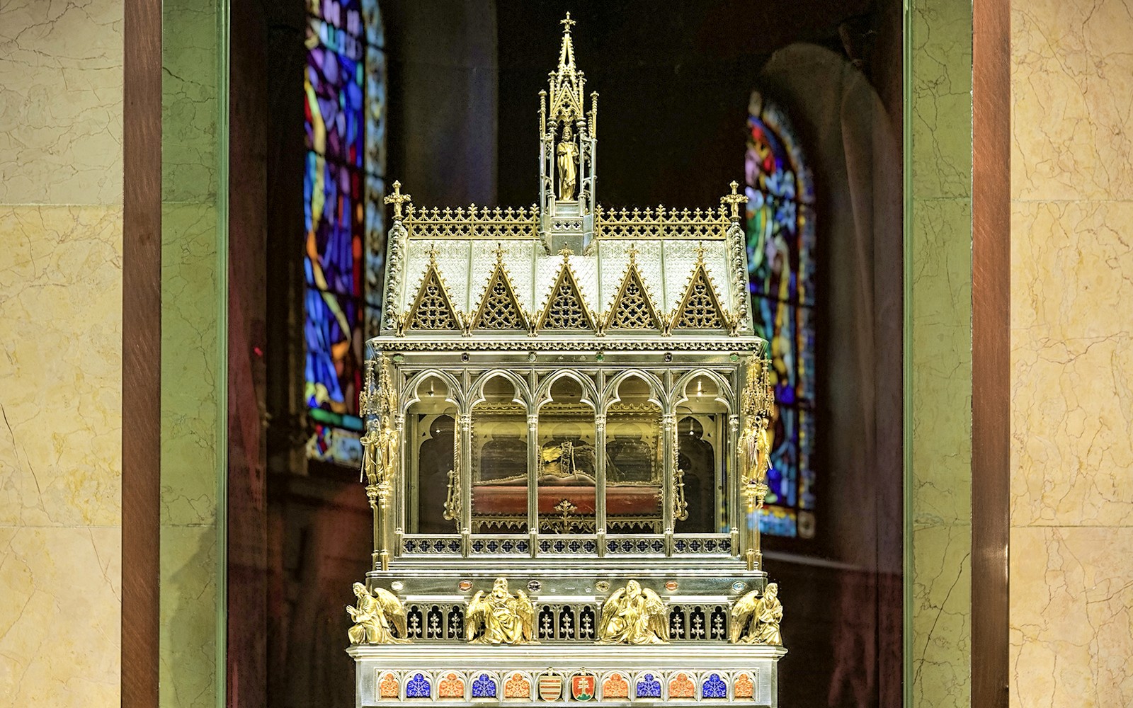 Shrine with Holy Right Hand of Saint Stephen I inside St Stephen's Basilica