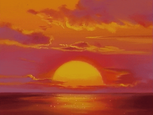 Anime Sunset Background
