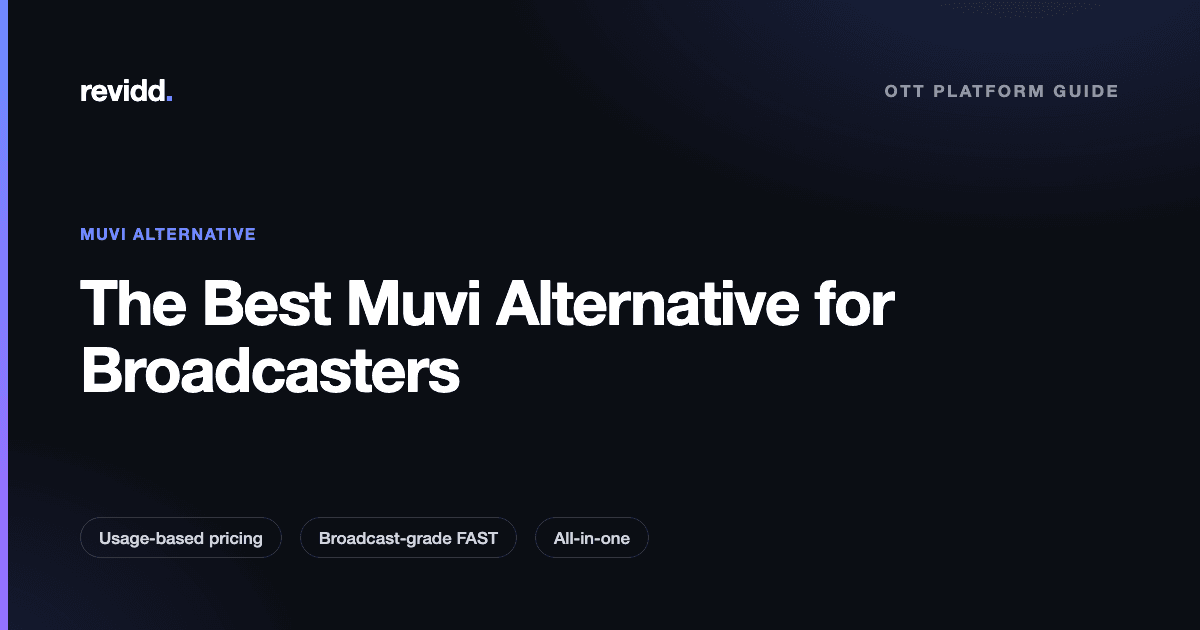 Revidd guide cover: The Best Muvi Alternative for Broadcasters 2026
