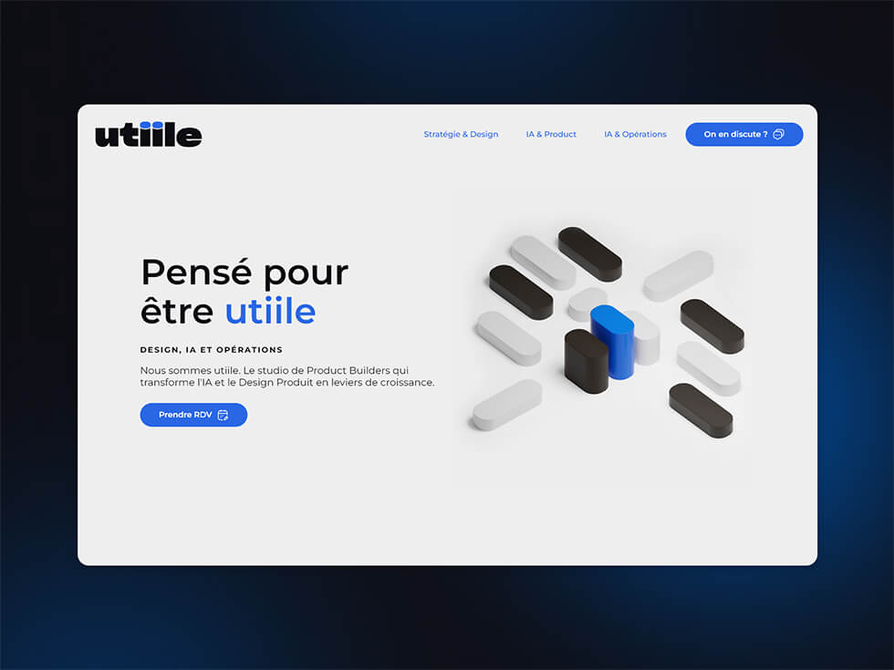 Caputre d'écran du site Studio Utiile