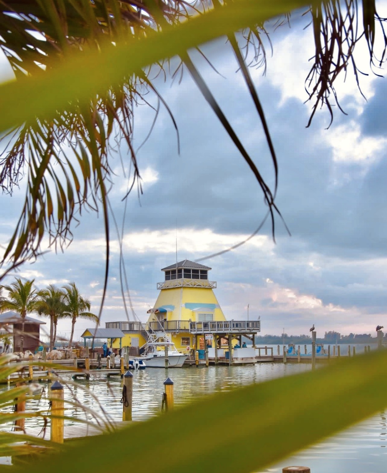 daytime view of lighthouse at stump pass marina