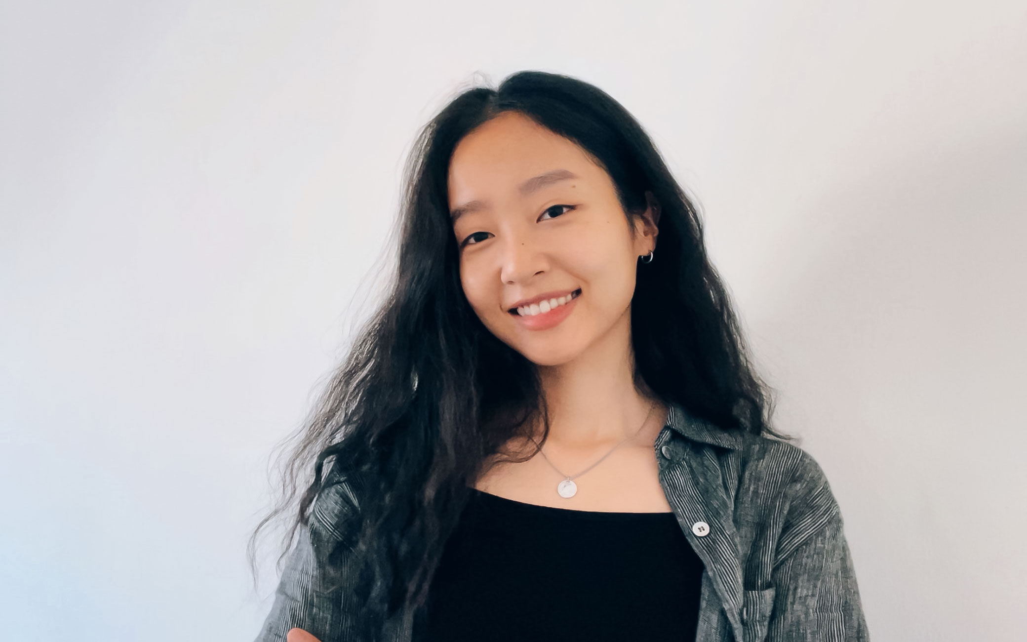asian woman with white background